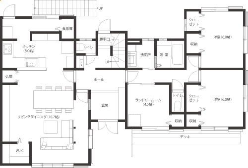 リフォーム前の間取り図